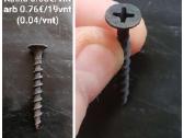 19vnt medsraigčiai.ilgis3.3cm,galvutės skersmu 1cm