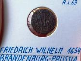 Vokiet- Prūsija- Brandeburg 1654 1 šiling (sidabr)