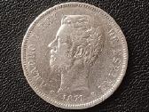 (335) 5 pesetos 1871m. Ispanija sidabras 900 - nuotraukos Nr. 2