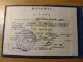 Diplomas Vilniaus statybos technikumas 1981