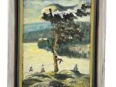 Kartonas ,aliejus. 34.8x42,7 cm. 25x33 см kaina 25 - nuotraukos Nr. 2