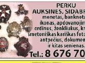 Perkame monetas, ordinus,banknotus