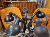 Vintažinės mid century bakelitinės stalo lempos