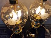 Vintažinės Art Nouveau žalvarinės stalo lempos - nuotraukos Nr. 15