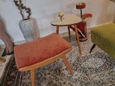 Vintažinis Mid Century bukmedžio pufas - nuotraukos Nr. 14