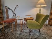 Vintažinis Mid Century bukmedžio pufas - nuotraukos Nr. 19