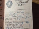 Prosąjungos bilietas 1966 Utena Utenos trikotažas - nuotraukos Nr. 2