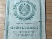 Gimimo liudymas 1958 Labanoras