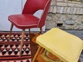 Vintažinės Mid century kėdės ir pufai - nuotraukos Nr. 2