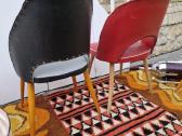 Vintažinės Mid century kėdės ir pufai - nuotraukos Nr. 13