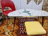 Vintažinis Mid Century keramikinis kavos staliukas - nuotraukos Nr. 18