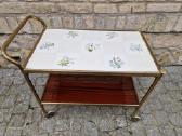 Vintažinis Mid Century žalvarinis staliukas/baras