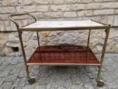 Vintažinis Mid Century žalvarinis staliukas/baras - nuotraukos Nr. 2