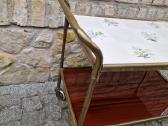 Vintažinis Mid Century žalvarinis staliukas/baras - nuotraukos Nr. 7