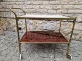 Vintažinis Mid Century žalvarinis staliukas/baras - nuotraukos Nr. 12