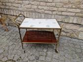 Vintažinis Mid Century žalvarinis staliukas/baras - nuotraukos Nr. 15