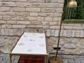 Vintažinis Mid Century žalvarinis staliukas/baras - nuotraukos Nr. 16