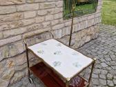 Vintažinis Mid Century žalvarinis staliukas/baras - nuotraukos Nr. 18