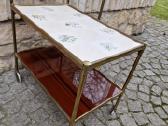 Vintažinis Mid Century žalvarinis staliukas/baras - nuotraukos Nr. 19