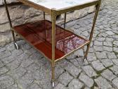 Vintažinis Mid Century žalvarinis staliukas/baras - nuotraukos Nr. 25