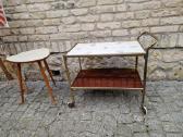 Vintažinis Mid Century žalvarinis staliukas/baras - nuotraukos Nr. 26