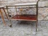 Vintažinis Mid Century žalvarinis staliukas/baras - nuotraukos Nr. 27