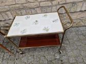 Vintažinis Mid Century žalvarinis staliukas/baras - nuotraukos Nr. 28