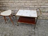 Vintažinis Mid Century žalvarinis staliukas/baras - nuotraukos Nr. 29