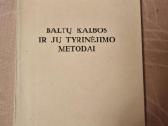 Baltų kalbos ir jų tyrinėjimo metodai