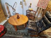 Vintažinis Mid Century tikmedžio masyvo staliukas - nuotraukos Nr. 17