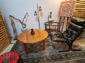 Vintažinis Mid Century tikmedžio masyvo staliukas - nuotraukos Nr. 28