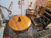 Vintažinis Mid Century tikmedžio masyvo staliukas - nuotraukos Nr. 29