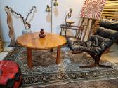 Vintažinis Mid Century tikmedžio masyvo staliukas - nuotraukos Nr. 30