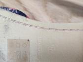 Odinės basutės per pirštą su gėlėta tekstile mot. - nuotraukos Nr. 6
