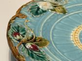 Unikali antikvarinė Sarreguemines Majolica lėkštė - nuotraukos Nr. 4
