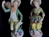 Vintage,porceliano Homco vynuogynų statulos - nuotraukos Nr. 2