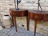 Vintažinės mid century raudonmedžio konsolės - nuotraukos Nr. 7