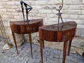 Vintažinės mid century raudonmedžio konsolės - nuotraukos Nr. 11
