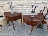 Vintažinės mid century raudonmedžio konsolės - nuotraukos Nr. 15