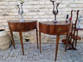 Vintažinės mid century raudonmedžio konsolės - nuotraukos Nr. 16