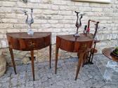 Vintažinės mid century raudonmedžio konsolės - nuotraukos Nr. 17