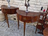 Vintažinės mid century raudonmedžio konsolės - nuotraukos Nr. 18