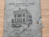 JAV. Mičiganas. First national bank aplankas