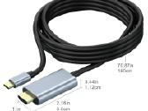 Usb-c į to Hdmi laidas 1.8 m. Mhl - nuotraukos Nr. 4