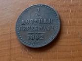 Rusija 1842 1/2 kapeikos - nuotraukos Nr. 2