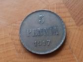 Suomija - Rusija 1917 5 peni - nuotraukos Nr. 2