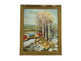Drobė ant kartono ,aliejus, 32.8x39.5 см kaina 25