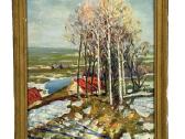 Drobė ant kartono ,aliejus, 32.8x39.5 см kaina 25 - nuotraukos Nr. 2