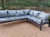 Aliuminis kampas,sofa. Aliuminiai foteliai. Stalas - nuotraukos Nr. 4