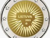 Nauja 2025 m. 2 eur. Lietuvos moneta.